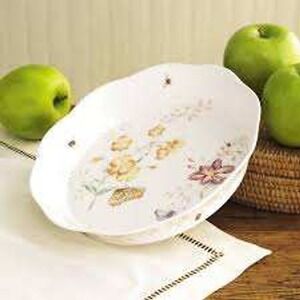 NEW Lenox‎ Butterfly Meadow DEEP PIE DISH 9"